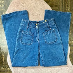 Maeve Blue Flare & Wide Leg Jeans
